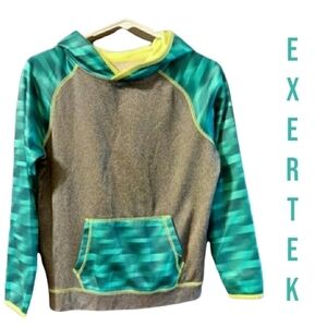GREEN and gray Boys Exertek hoodie Size 10-12
